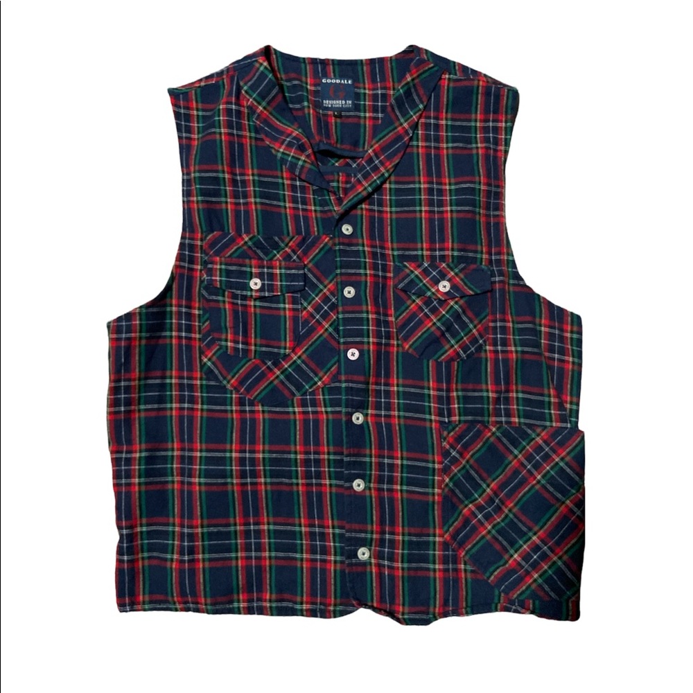 Vintage Red plaid vest